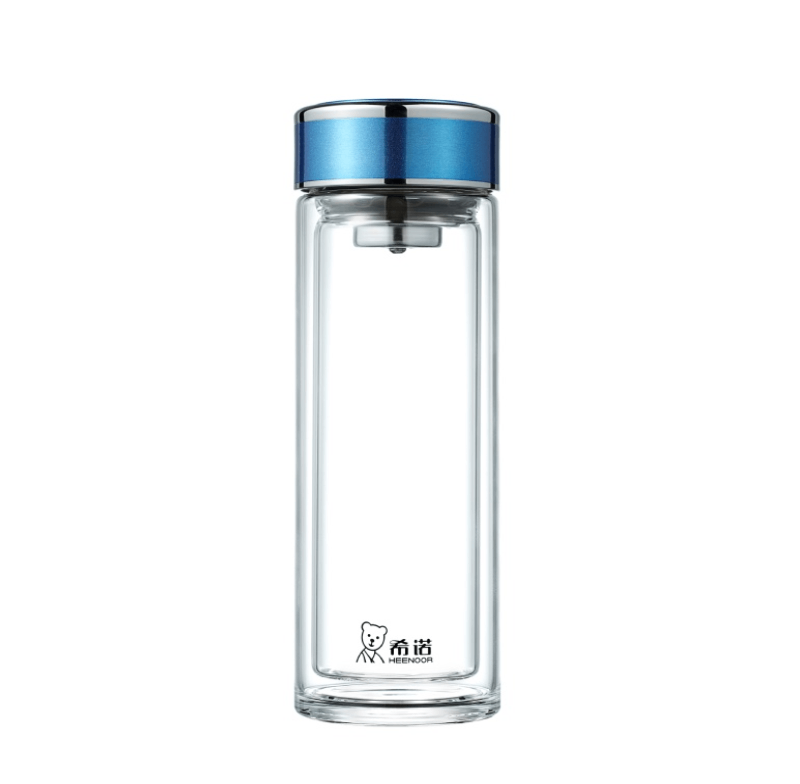 多色双层商务泡茶杯